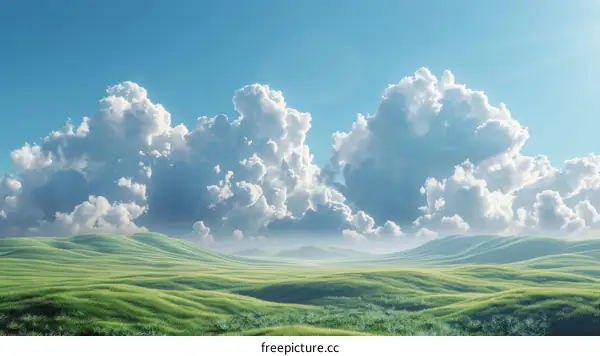 Beautiful Summer Meadow Under a Cloudy Sky