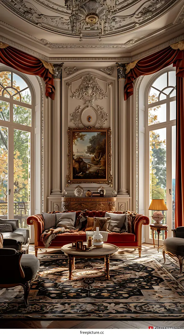 Living room in retro style