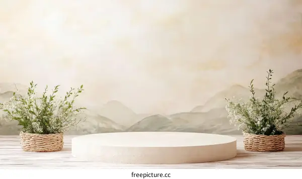 Elegant Natural Product Display Podium