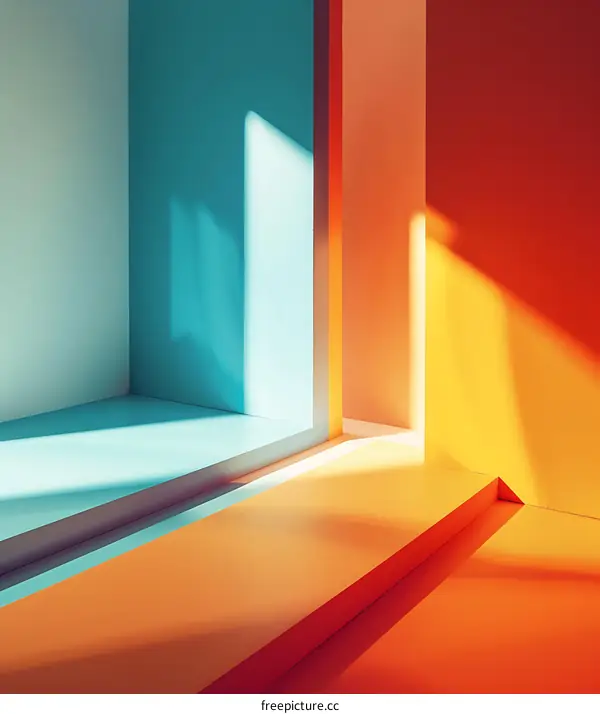 Abstract Minimalist Background with Light and Shadow