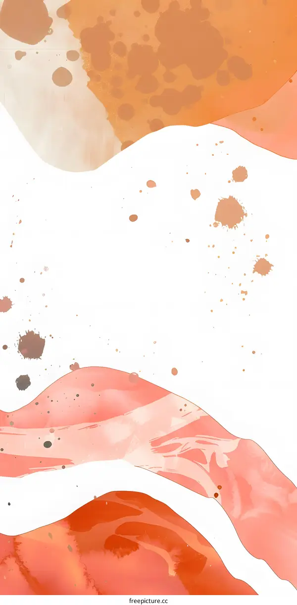Abstract Watercolor Orange and Pink Background