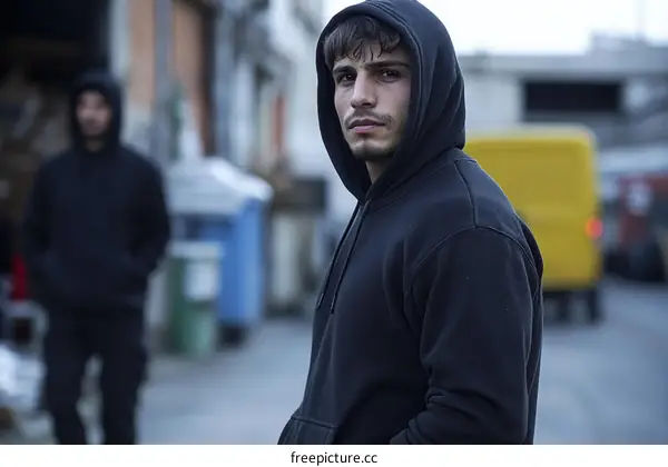 Urban Street Scene with Two Men