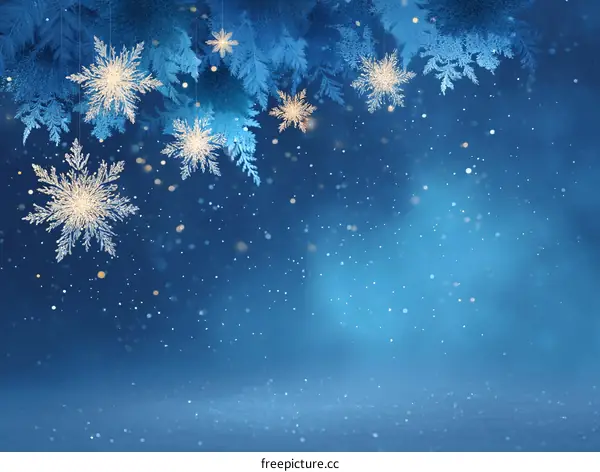 Winter Snowflake Christmas Background