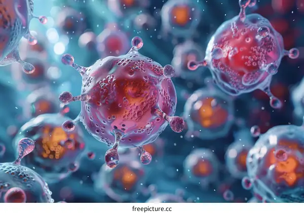 3D Illustration of Virus Anatomy