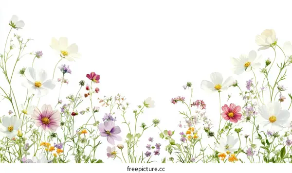 Colorful Wildflower Meadow Illustration