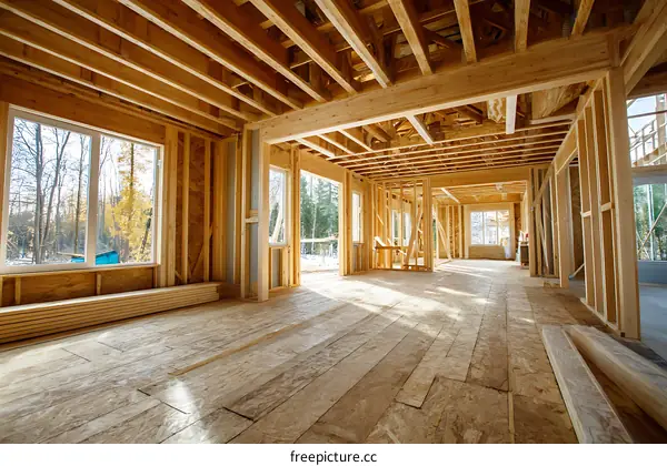 Interior of a House Under Construction