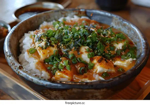 Spicy Mapo Tofu Rice Bowl