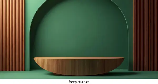 Modern Minimalist Wooden Display Platform