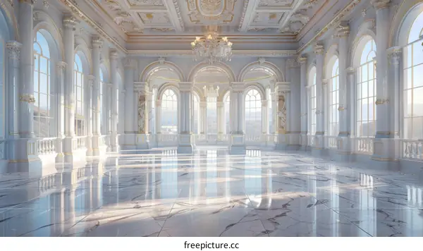 Elegant Palace Hall Illustration
