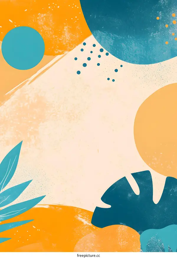 Abstract  Yellow and Blue Color Background