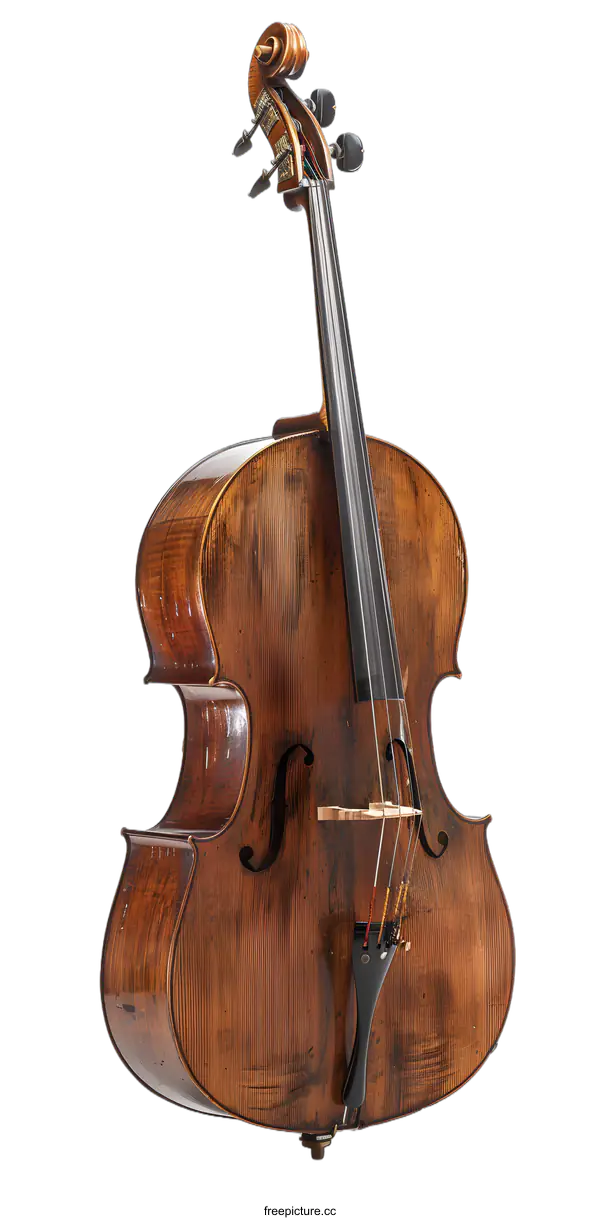 [Transparent Background PNG]Vintage Cello Isolated on White Background