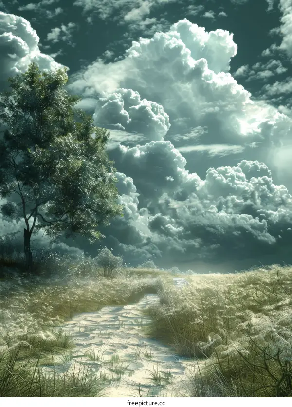 The tree and the clouds