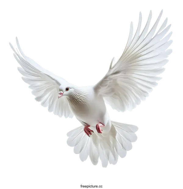 [Transparent Background PNG]White Dove in Flight