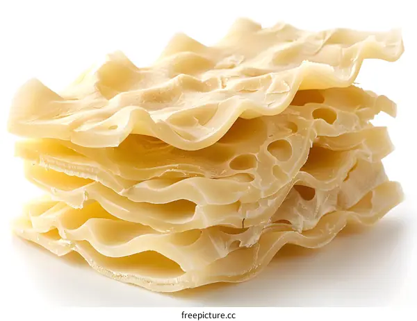 Stack of cheese slices