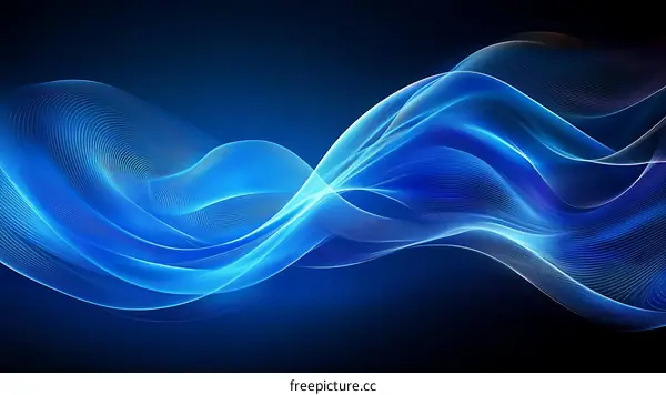 Abstract Blue Wave Background Design