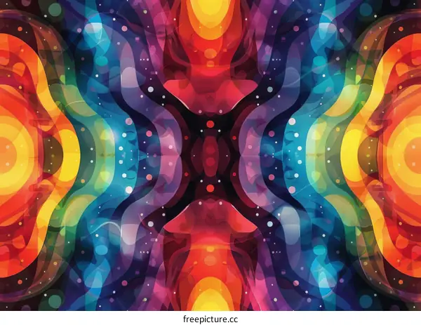 Colorful Geometric Symmetry Pattern