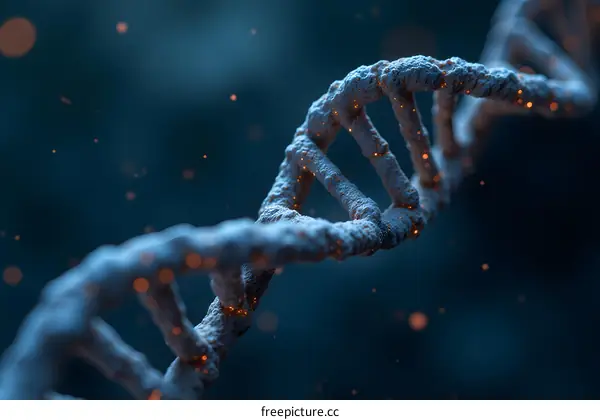 3D Rendering of a DNA Double Helix
