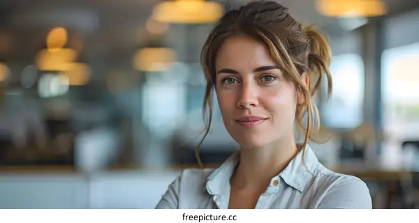 portrait of a young woman smiling