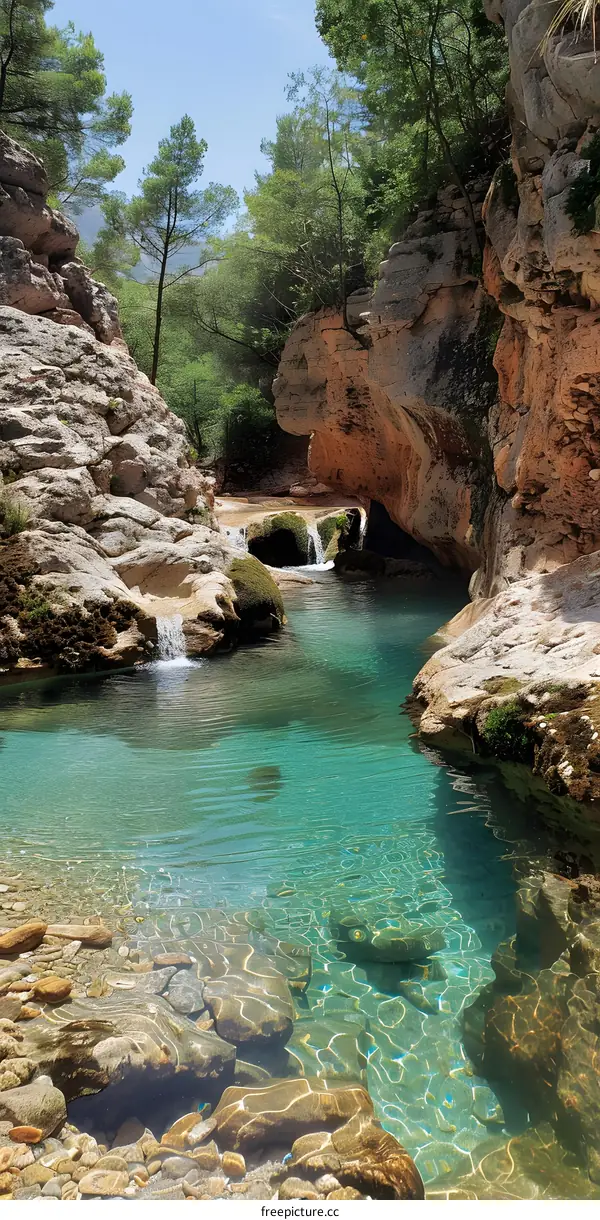 a river running through a canyon