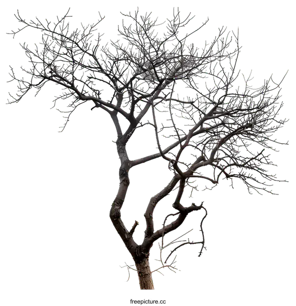 [Transparent Background PNG]Bare Tree Branches On White Background