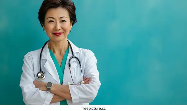 Confident Asian Female Doctor Portrait