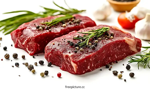 Fresh Raw Beef Steaks Ready for Cooking