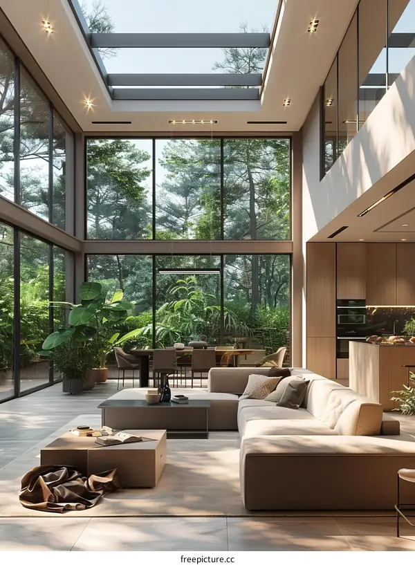 The beauty of nature brought into a modern living space