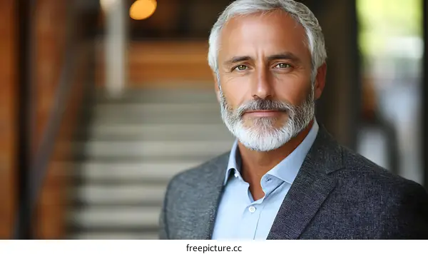 Confident Mature Caucasian Male Portrait