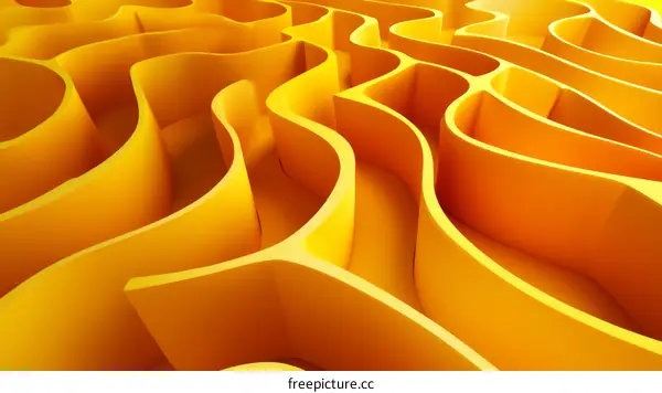Abstract Geometric Pattern in Sunny Yellow
