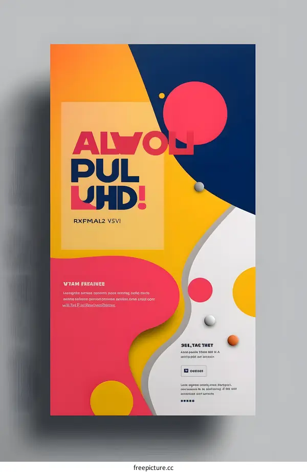 Abstract Colorful Geometric Shapes Poster Design