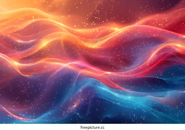 Wavy Multicolor Abstract Background