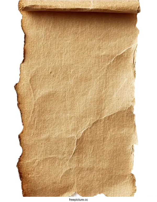 [Transparent Background PNG]Aged Paper Scroll Texture Background
