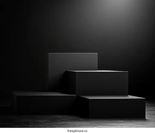 Modern Minimalist Black Product Display Stage