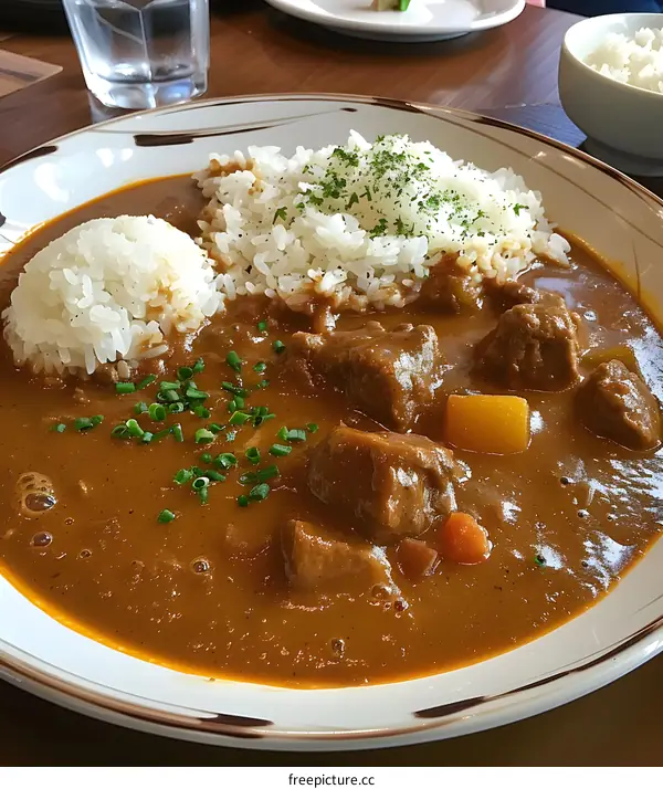 Japanese curry with rice