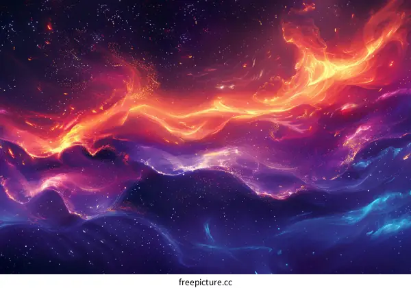 Cosmic Nebula: A Vivid Symphony of Color