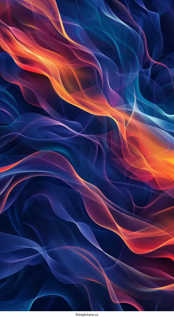 Abstract Colorful Flowing Lines Background Design