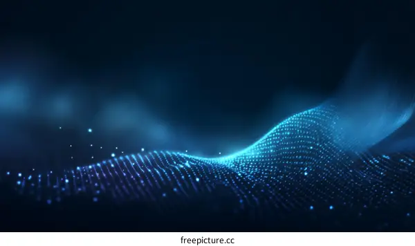 Abstract Blue Digital Wave Background Design