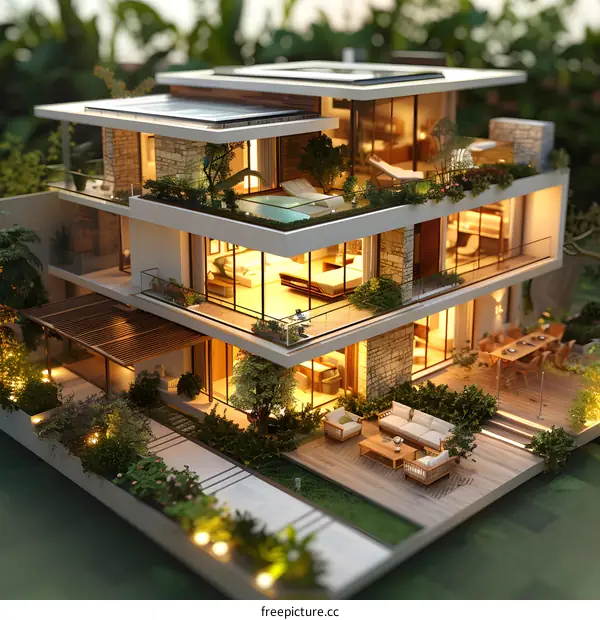 A modern villa in harmony with nature