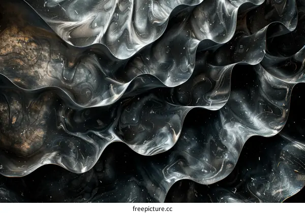 black and silver metal texture