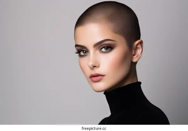 A Young Woman with a Buzz Cut