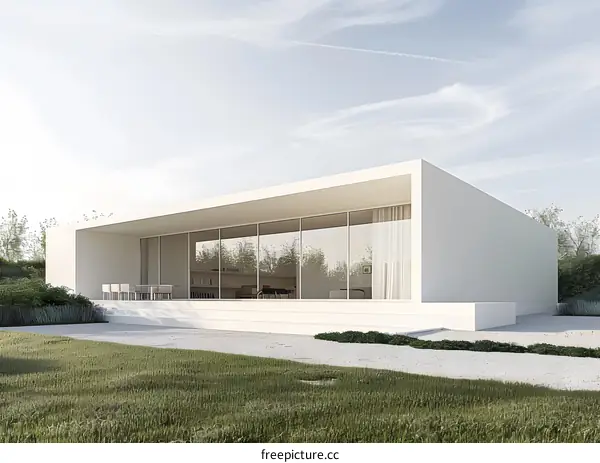 Modern Minimalist White House Exterior Design