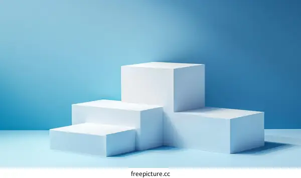 Modern Minimalist White Product Display