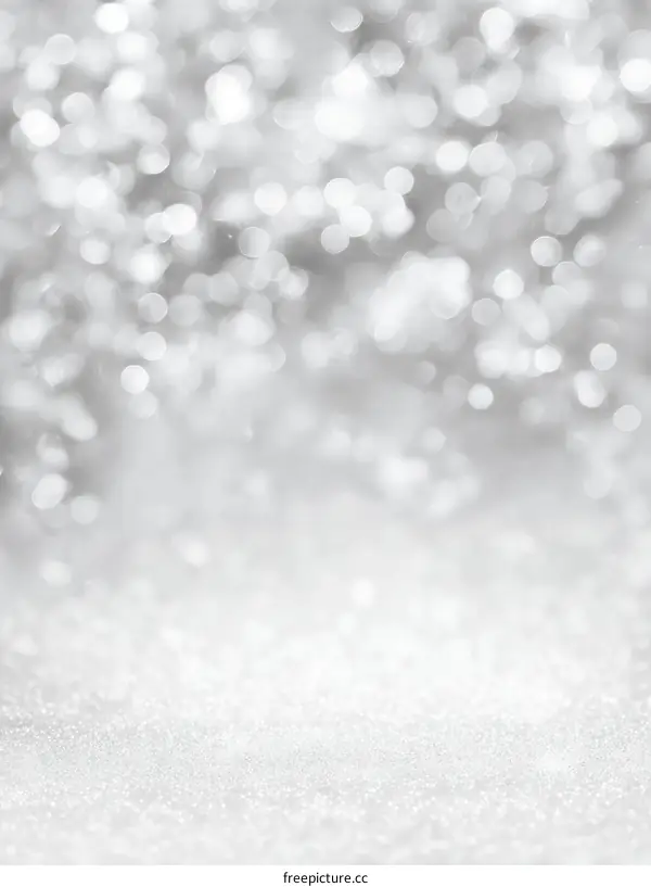 Silver Sparkling Background with Bokeh