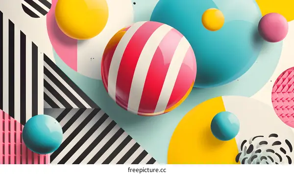 Abstract Colorful Geometric Shapes Background