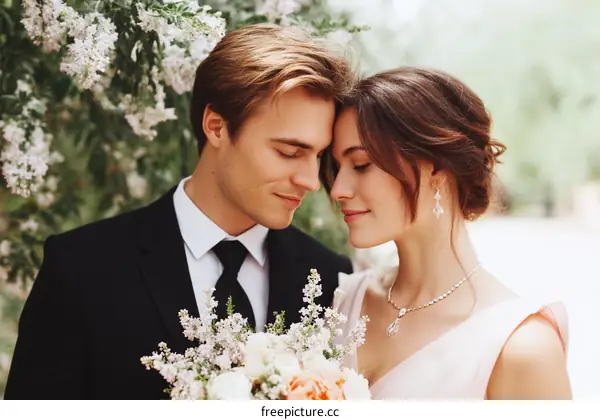 Couple in Love Outdoor Wedding