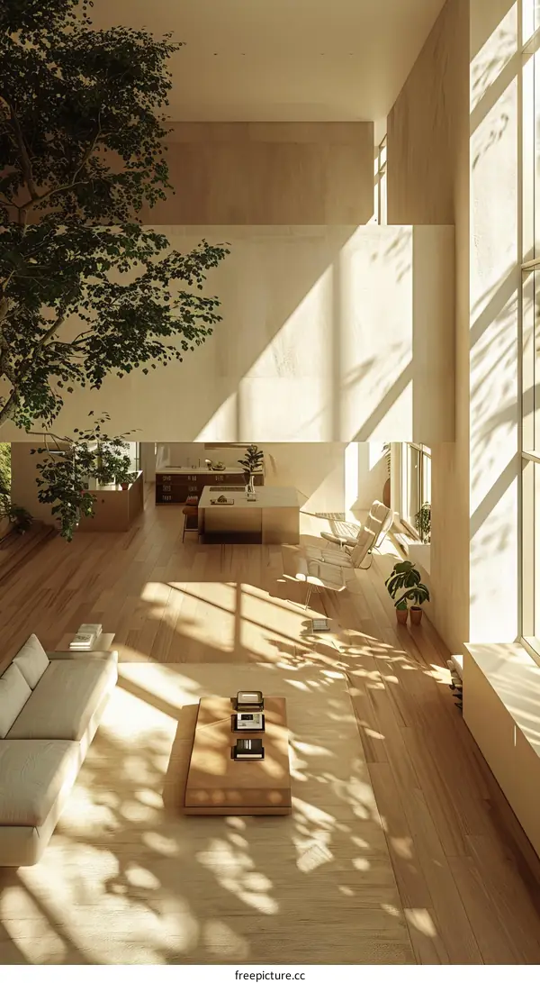 Bright and Airy Living Space With Plants