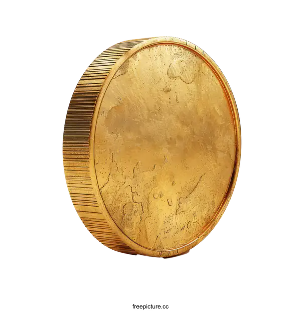 [Transparent Background PNG]Gold Coin Isolated on White Background