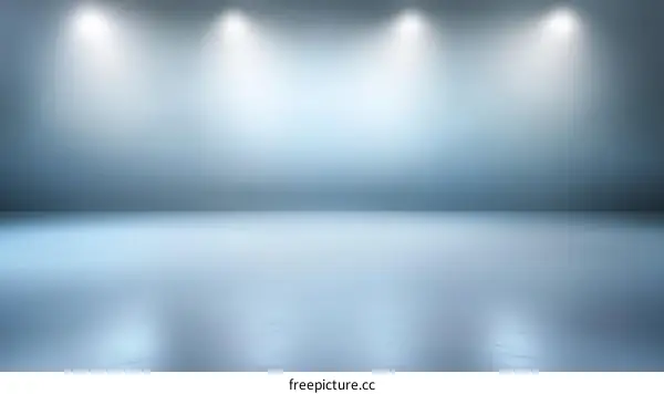 Empty Studio Scene with Spotlight Lighting