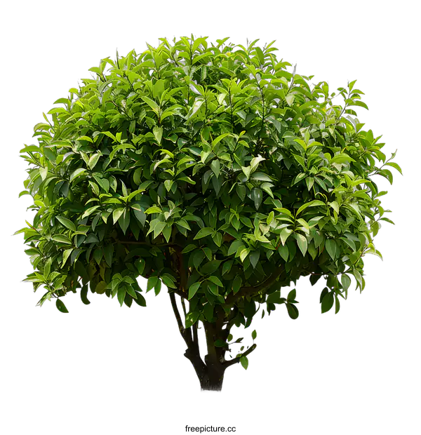 [Transparent Background PNG]Green Bush Tree Isolated On White Background
