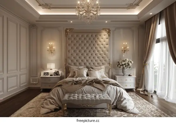 Luxury Bedroom Interior Design Illustration